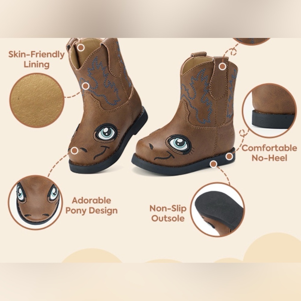 Brown Pony Boots for Kids
